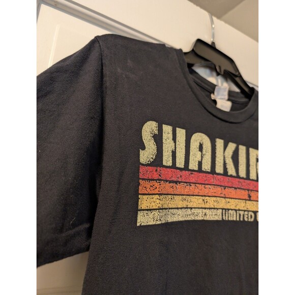 Shakira Limited Edition Graphic T-Shirt Black Small Retro Stripes Fan Tee - Picture 3 of 8